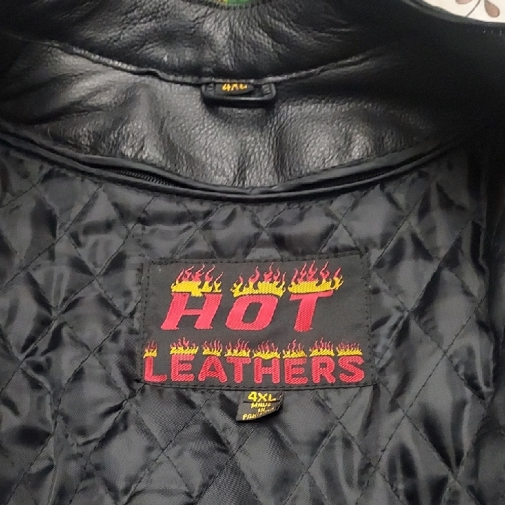 Black Leather Jacket Womens Size 4XL - Picture 9 of 15